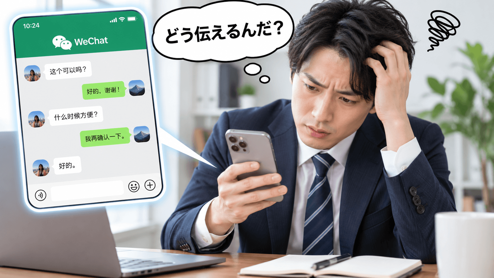 中国の取引先への返信に悩む日本企業の担当者